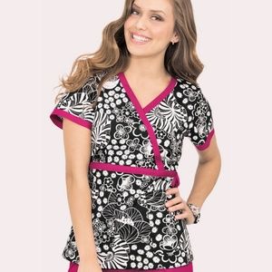 Koi Medical Srub Scrub Top 115PR-SUL Succulent SM